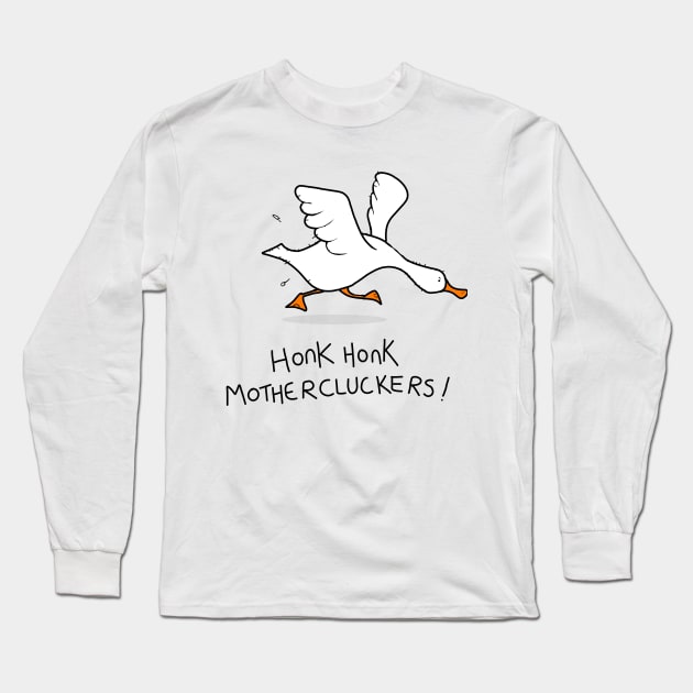 Grumpy Goose Long Sleeve T-Shirt by grumpyanimals